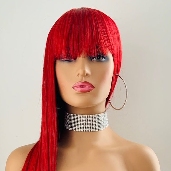 Long Gorgeous Red Wig for Valentines Day or Events - Picture 5 of 10